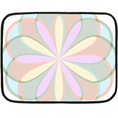 Flower Stained Glass Window Symmetry Double Sided Fleece Blanket (mini)  by Pakrebo