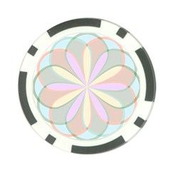 Flower Stained Glass Window Symmetry Poker Chip Card Guard (10 Pack) by Pakrebo