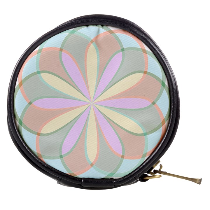 Flower Stained Glass Window Symmetry Mini Makeup Bag