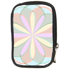 Flower Stained Glass Window Symmetry Compact Camera Leather Case by Pakrebo