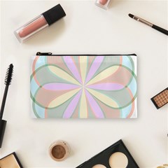 Flower Stained Glass Window Symmetry Cosmetic Bag (small) by Pakrebo