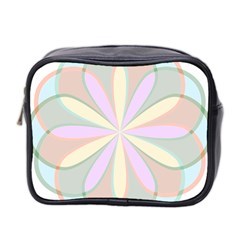 Flower Stained Glass Window Symmetry Mini Toiletries Bag (two Sides) by Pakrebo