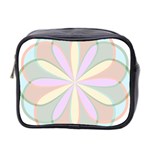 Flower Stained Glass Window Symmetry Mini Toiletries Bag (Two Sides) Front