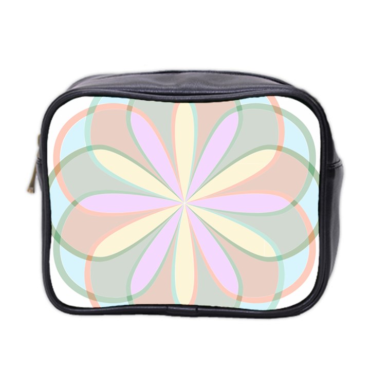 Flower Stained Glass Window Symmetry Mini Toiletries Bag (Two Sides)