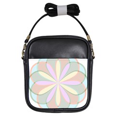 Flower Stained Glass Window Symmetry Girls Sling Bag by Pakrebo