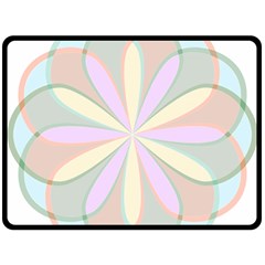 Flower Stained Glass Window Symmetry Fleece Blanket (large)  by Pakrebo