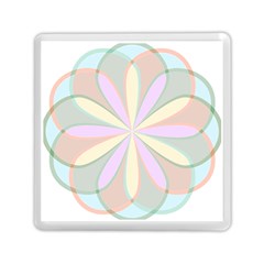 Flower Stained Glass Window Symmetry Memory Card Reader (square) by Pakrebo