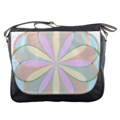 Flower Stained Glass Window Symmetry Messenger Bag by Pakrebo