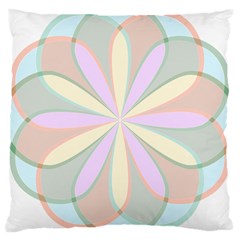 Flower Stained Glass Window Symmetry Large Cushion Case (one Side) by Pakrebo