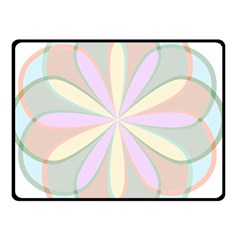 Flower Stained Glass Window Symmetry Double Sided Fleece Blanket (small)  by Pakrebo