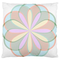 Flower Stained Glass Window Symmetry Large Flano Cushion Case (one Side) by Pakrebo