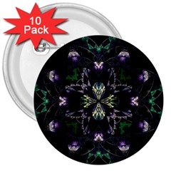 Fractal Fractal Art Texture 3  Buttons (10 Pack)  by Pakrebo