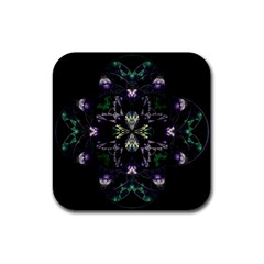 Fractal Fractal Art Texture Rubber Coaster (square)  by Pakrebo