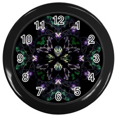 Fractal Fractal Art Texture Wall Clock (black) by Pakrebo