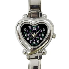 Fractal Fractal Art Texture Heart Italian Charm Watch by Pakrebo