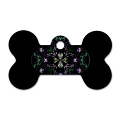 Fractal Fractal Art Texture Dog Tag Bone (two Sides) by Pakrebo