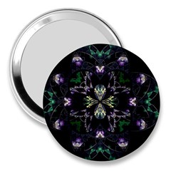 Fractal Fractal Art Texture 3  Handbag Mirrors