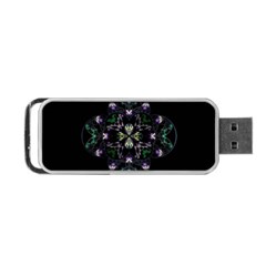 Fractal Fractal Art Texture Portable Usb Flash (one Side) by Pakrebo