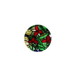 Stained Glass Art Window Church 1  Mini Buttons by Pakrebo