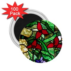 Stained Glass Art Window Church 2 25  Magnets (100 Pack)  by Pakrebo