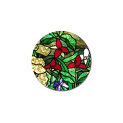 Stained Glass Art Window Church Golf Ball Marker (4 Pack) by Pakrebo