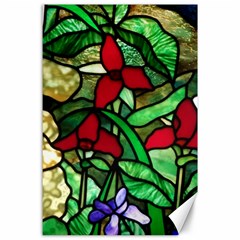 Stained Glass Art Window Church Canvas 24  X 36  by Pakrebo