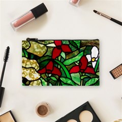 Stained Glass Art Window Church Cosmetic Bag (small) by Pakrebo