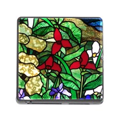 Stained Glass Art Window Church Memory Card Reader (square 5 Slot) by Pakrebo