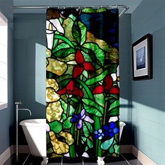 Stained Glass Art Window Church Shower Curtain 36  X 72  (stall)  by Pakrebo