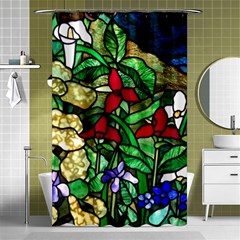 Stained Glass Art Window Church Shower Curtain 48  X 72  (small)  by Pakrebo