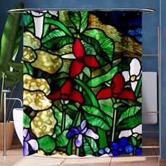 Stained Glass Art Window Church Shower Curtain 60  X 72  (medium)  by Pakrebo