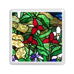 Stained Glass Art Window Church Memory Card Reader (square) by Pakrebo