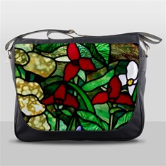 Stained Glass Art Window Church Messenger Bag by Pakrebo