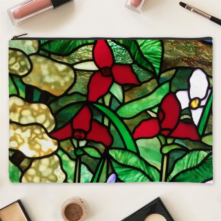 Stained Glass Art Window Church Cosmetic Bag (XXXL)