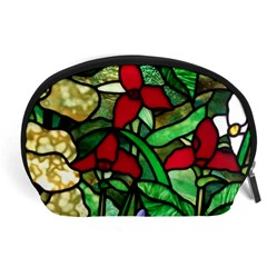 Stained Glass Art Window Church Accessory Pouch (large) by Pakrebo