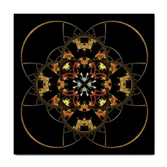 Fractal Stained Glass Ornate Tile Coasters by Pakrebo