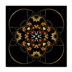 Fractal Stained Glass Ornate Tile Coasters Front