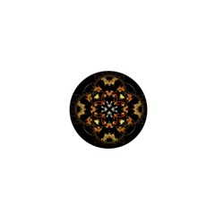 Fractal Stained Glass Ornate 1  Mini Buttons by Pakrebo