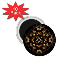 Fractal Stained Glass Ornate 1 75  Magnets (10 Pack)  by Pakrebo