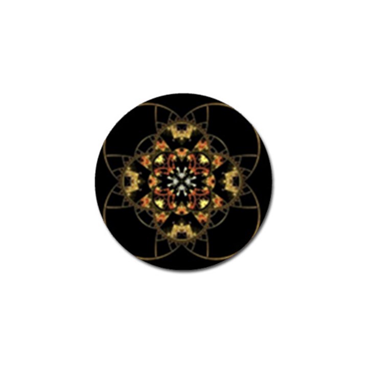 Fractal Stained Glass Ornate Golf Ball Marker (4 pack)