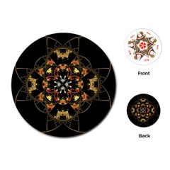 Fractal Stained Glass Ornate Playing Cards (round) by Pakrebo