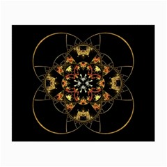 Fractal Stained Glass Ornate Small Glasses Cloth (2-side) by Pakrebo