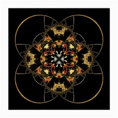 Fractal Stained Glass Ornate Medium Glasses Cloth (2-side) by Pakrebo