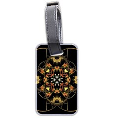 Fractal Stained Glass Ornate Luggage Tags (two Sides) by Pakrebo