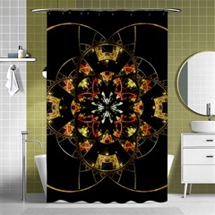 Fractal Stained Glass Ornate Shower Curtain 48  X 72  (small)  by Pakrebo