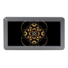 Fractal Stained Glass Ornate Memory Card Reader (mini) by Pakrebo