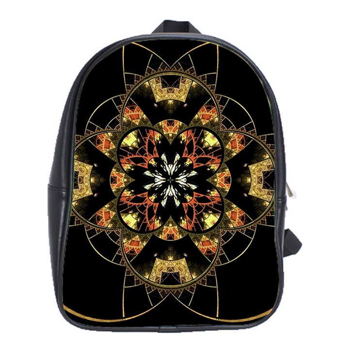 Fractal Stained Glass Ornate School Bag (XL)