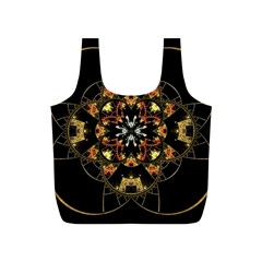 Fractal Stained Glass Ornate Full Print Recycle Bag (s) by Pakrebo