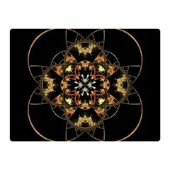 Fractal Stained Glass Ornate Double Sided Flano Blanket (mini)  by Pakrebo