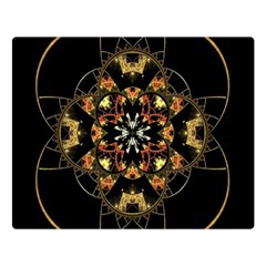 Fractal Stained Glass Ornate Double Sided Flano Blanket (large)  by Pakrebo